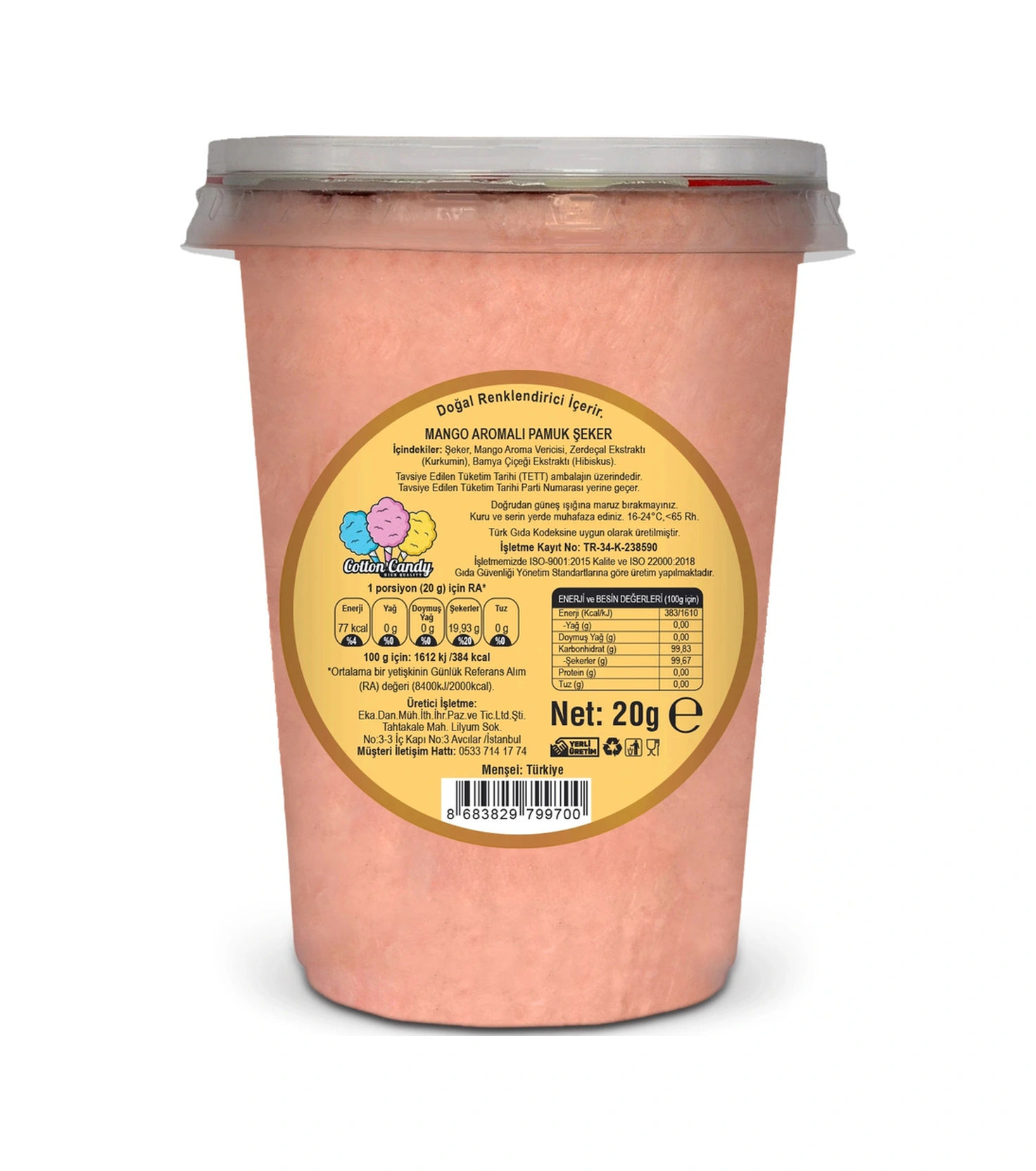 Mango Aromalı Gurme Pamuk Şeker