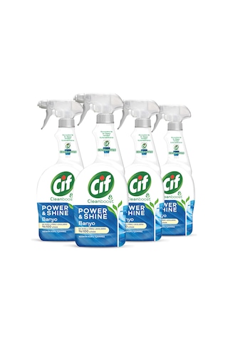 Cif Power & Shine Sprey Banyo Temizleyici 4 x 750 ML