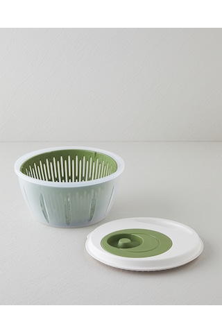 English Home Alexi Plastik Salata Kurutucu Mutfak Gereci 25,6x25,6x14,2 Cm Yeşil Yeşil