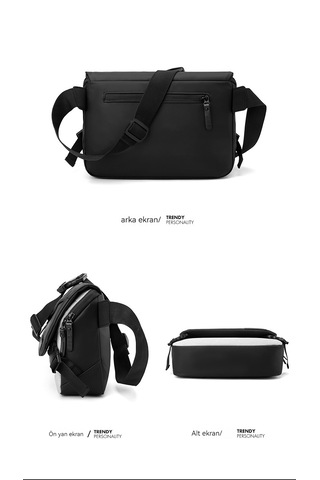 Trendy Casual İşe Gidip Gelme Omuz Çantası Çapraz Çanta-koyu Mavi Koyu Mavi