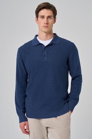 Morven Erkek İndigo Trend Polo Yaka Dynamic Fit Rahat Kesim Triko 26kc017008308 İndigo İndigo