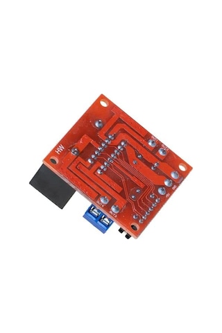 Sanec L298n Voltaj Regulatörlü Çift Motor Sürücü Kartı Kırmızı Pcb