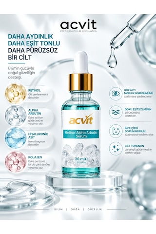 Retinol Alpha Arbutin Serum 30 Ml Kırışıklık Karşıtı Ve Cilt Yenileyici Bakım