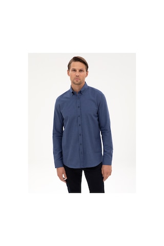 Pierre Cardin Erkek İndigo Gömlek Desenli 50311380-vr028 İndigo