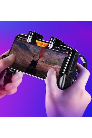 Profesyonel Mobil Oyun Kolu: 4 Parmak Kontrolü Sağlayan Tetikli Gamepad - Tüm Telefonlara Uyumlu K21