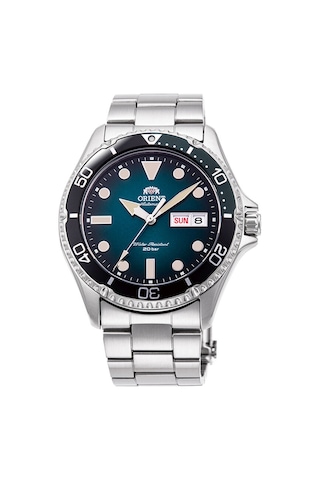 Orient Kamasu Ra-aa0811e39b Otomatik Çelik Gri Yeşil Kadran 42 Mm Erkek Kol Saati Gri