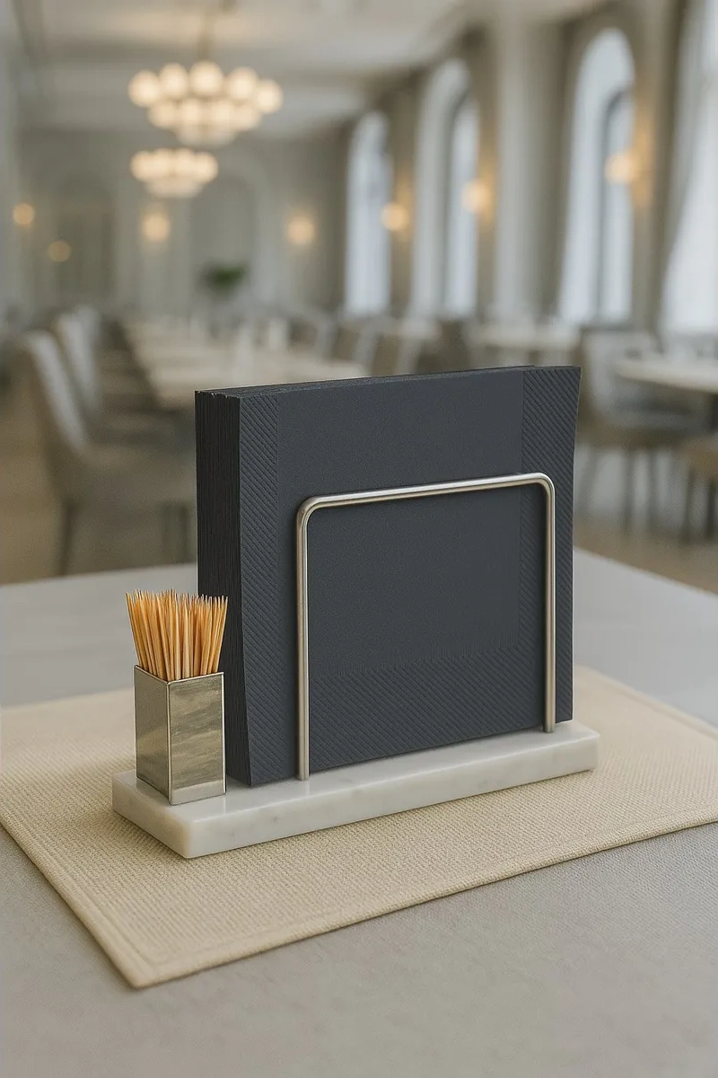 Mars Mramor Mutfak Masası İçin İç Dekorum Peçetelik 276927353 Soğuk Beyaz