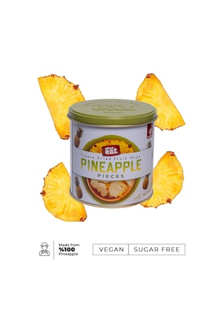 Evereat Dondurularak Kurutulmuş Freeze Dried Teneke Kutu Çıtır Ananas 35 Gr Diğer