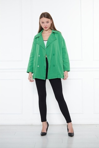 Kadın Benetton Yeşili Oversize Kot Ceket Benetton
