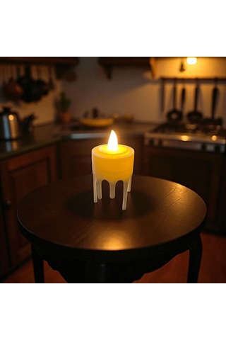 Akan Damla Efektli Dekoratif Mumluk Led Hediyeli, Mumluk