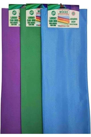 Wikro Desenli Kumaş 50x70 Cm Battal Boy İz Bırakmaz Mikrofiber Cam Bezi 3'lü Set Çok Renkli