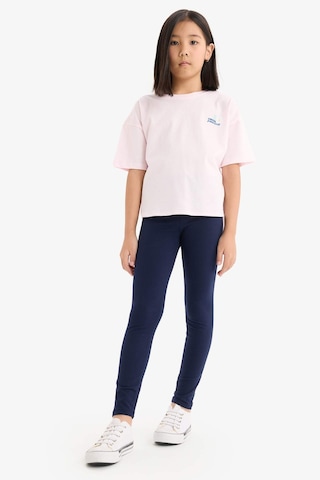 DeFacto Kız Çocuk 2'li Takım Baskılı Kısa Kollu Tişört Uzun Tayt E3816A825SMPN144 Pembe
