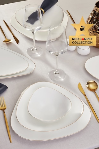 Karaca Red Carpet Collection Fine Pearl Tristan 62 Parça 12 Kişilik Yemek Takımı Gold