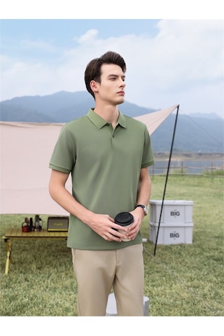 New Performance Premium Polo T-shirt %34,5 Polyester %31,2 Pamuk %30,8 Liyosel %3,5 Dut İpeği Yeşil