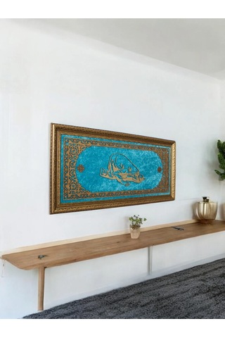 Namaz Kılan Adam Hat Sanatı Tablo 40x80 Cm