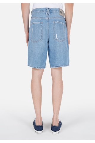 Colin's Colins Rahat Düz Kesim Orta Bel Siyah Erkek Jean Şort Denim