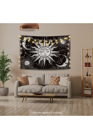 Geeksen Flanel Dekoratif Duvar Örtüsü 150x130cm - Multifonksiyonel Ev Dekoru, Konforlu Ve Dayanıklı, Modern Odalar İçin Siyah Ve Beyaz