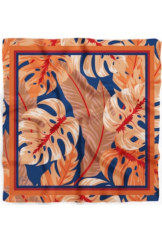 Monstera Rüyası Desen Bandana/fular Çok Renkli