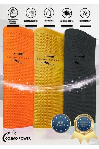 Mikrofiber Bez Sihirli 3 Adet 43 68''cm Mutfak Cam Ayna Bezi Gri