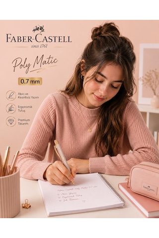 Faber-castell Polymatic Gold Edition Versatil Kalem 0,7 Pudra Pembe