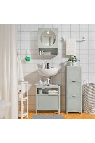Ikea Ivösjön Lavabo Dolabı, Yeşil, 50x33x57 Cm, 2 Kapaklı