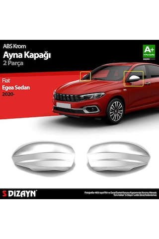 S-dizayn Fiat Egea Sd Abs Krom Ayna Kapağı 2 Prç. 2020 Üzeri