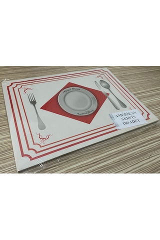 100 Adet Amerikan Servis Kağıdı Sunum Servis Kağıdı Büyük Boy 30x40 Cm Beyaz