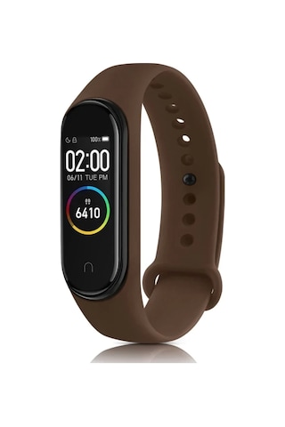 Kahveci.store Mi Band 4 Uyumlu Klasik Kordon - Kahverengi 22
