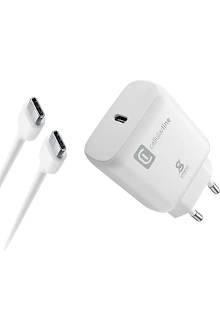 Cellularline Samsung Uyumlu  Super Fast Charge Pd 25w Şarj Kiti Adaptör + Kablo Beyaz