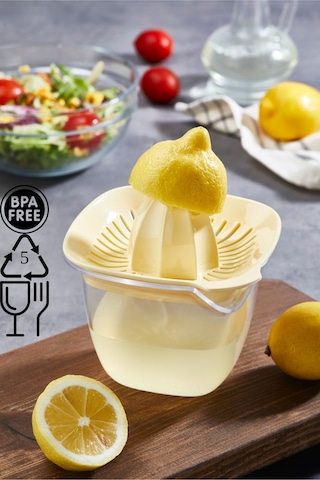 Hazneli Limon Portakal Narenciye Sıkacağı 500 Ml Şeffaf - Sarı