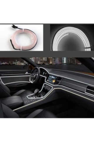 2 Metre 12V Beyaz İp Neon İp Led Araç İçi Neon Led