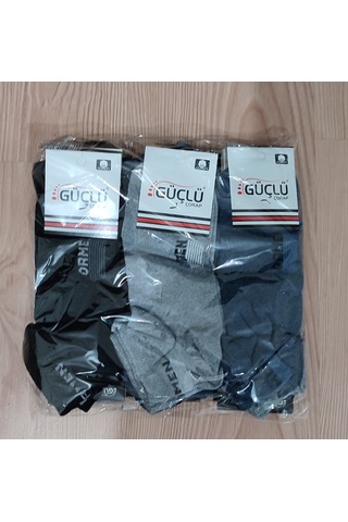 12 Adet Erkek Pamuklu Patik Çorap Siyah