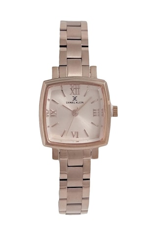 Daniel Klein Dke.1.10839-5 Kare Kadran Metal Kordon Metal Kasa 3 Atm Suya Dayanıklı Rose Renk Kadın Kol Saati Rose Gold