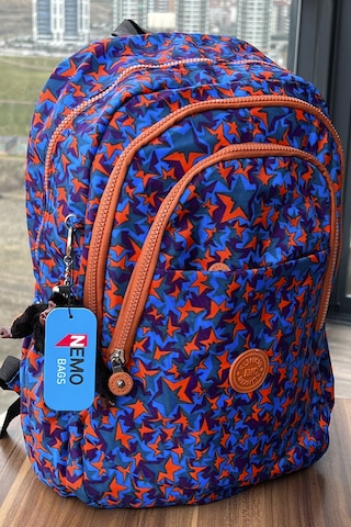 Nemo Bags Mor Desenli Çantası Krinkıl Su Geçirmez Okul Çantası