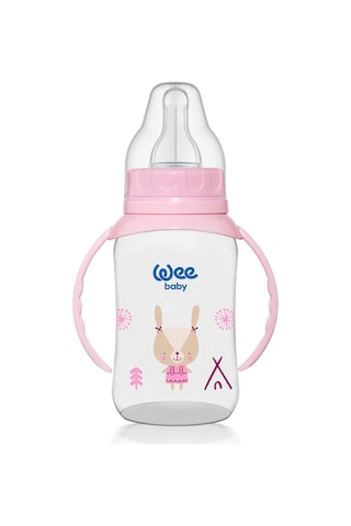 Wee Baby Klasik Kulplu PP Biberon 150 ML Pembe