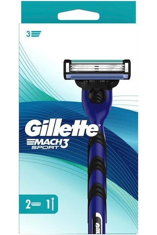 Gillette Mach 3 Sport Tıraş Makinesi + Yedek Tıraş Bıçağı 2'li