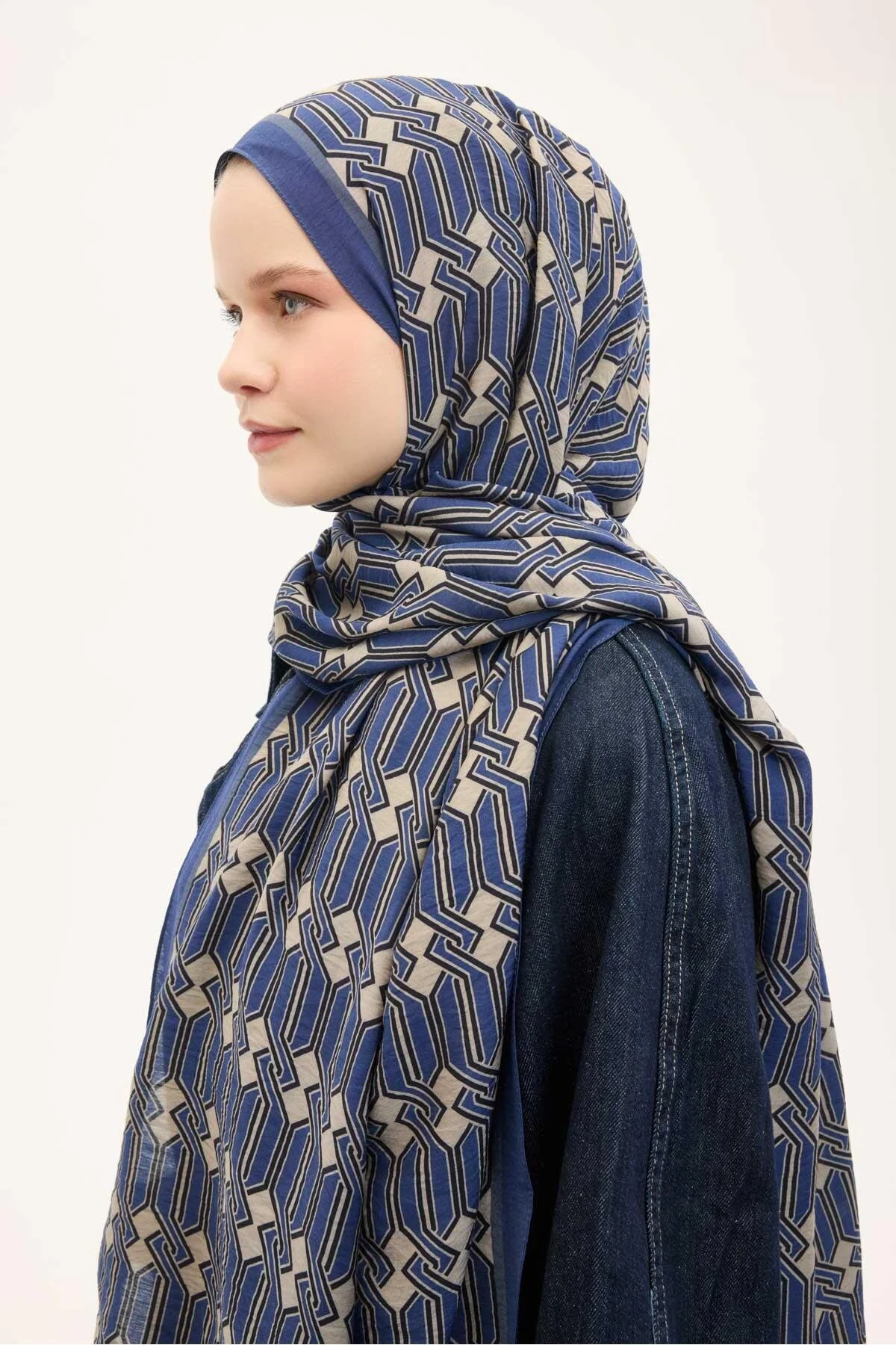 Silk Home Mayda Şal 81022-03 mavi