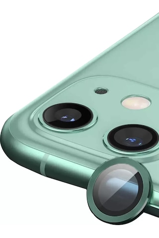 Newface Apple iPhone Uyumlu 11 Raze Metal Kamera Lens - Yeşil