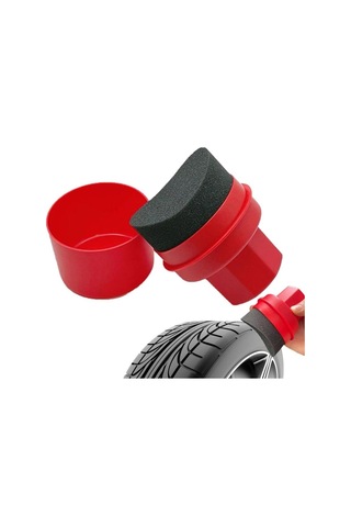 Oto Lastik Parlatıcı Sünger Ergonomik Muhafazalı Kaliteli Profesyonel Kavisli Lastik Parlatıcı