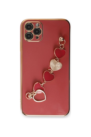 Newface - 764 - iPhone Uyumlu 11 Pro Max Kılıf Esila Silikon - Csmo-tex - - Kırmızı
