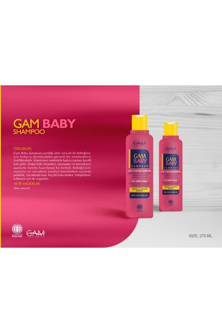 Gam Baby Bebek Şampuanı , Göz Yakmayan Aloe Veralı Bebek Şampuanı, Hoş Bir Koku Bırakır 275 ML