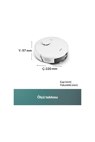 Homend Alex Laser Power 1289H Otomatik Boşaltım Sistemli Yeni Nesil Moplu 10 kPa Robot Süpürge