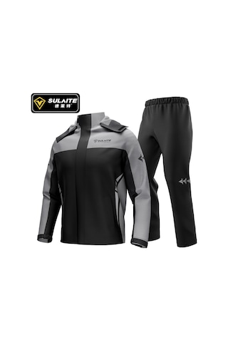 Sulaite Motosiklet Yağmurluk Oxford Kumaş Pantolon Ceket Gri