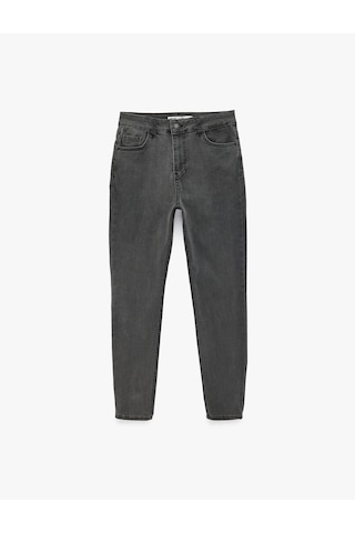 Koton Pamuklu Normal Bel Dar Paça Cepli Skinny Push Up Denim Pantolon - Skinny Push Up Fit Jean Gri 7wal40110md