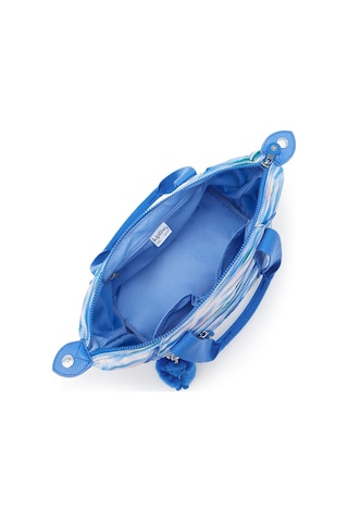 Kıplıng Art Mini Küçük Boy Omuz Çantası Ayarlanabilir Uzun Askısı İle Desenli Dıluted Blue Beyaz - Mavi