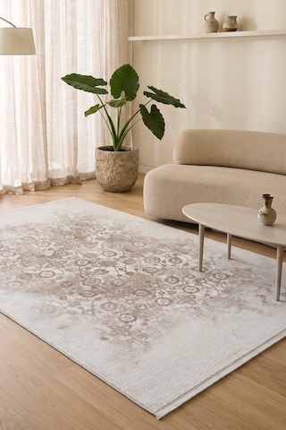 Romans Vizyon 3504 Kahverengi Eskitme Desenli Salon Halısı