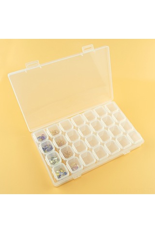 Symbee 28 Bölmeli Transparan Manikür Alet Kutusu - Taşınabilir, Shatter-resistant Pp Malzeme, Tek Tek Açılabilir Bölmeler Diğer