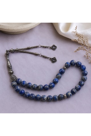 Lapis Lazuli Doğal Taş Tesbih 33 Lü 8 Mm Özel Kesim Mavi Tesbih