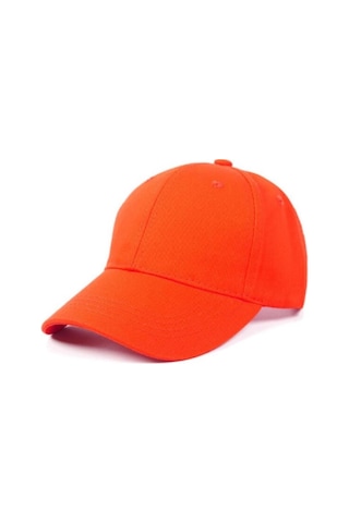 Ritagarcia Unisex Ayarlanabilir Spor Sarı-mor Basic Kep Şapka 2'li Set Turuncu