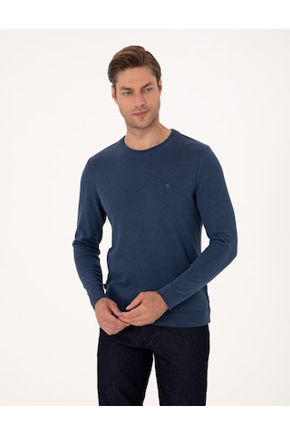 Pierre Cardin Erkek İndigo Melanj Kazak /triko 50314192-vr155 İndigo Melanj